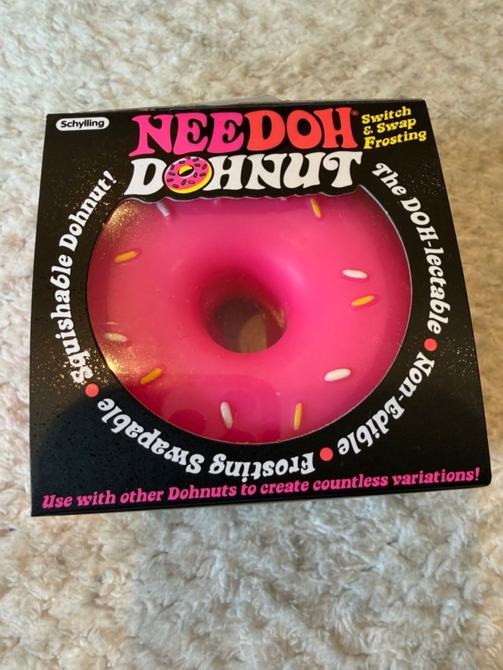 Needoh DOHNUT Pink Frosted Squishable Toy